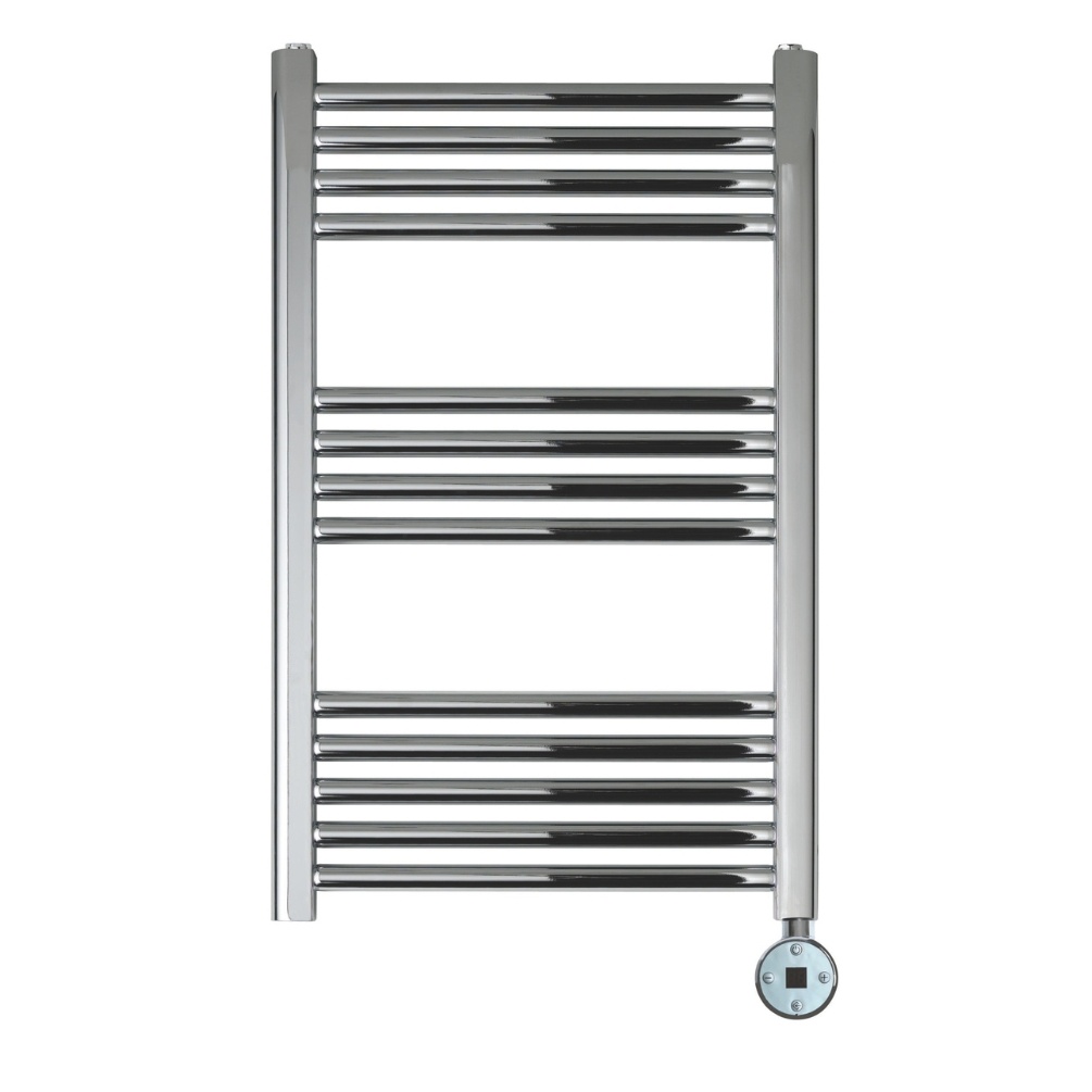 JTP Vos Chrome 800mm x 500mm Electric Towel Rail Cut Out